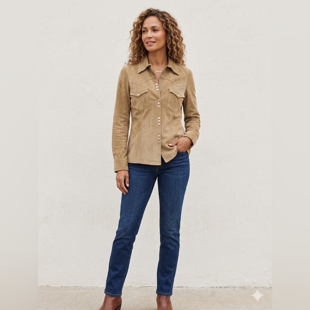 Double D Ranch Tan leather Jacket
